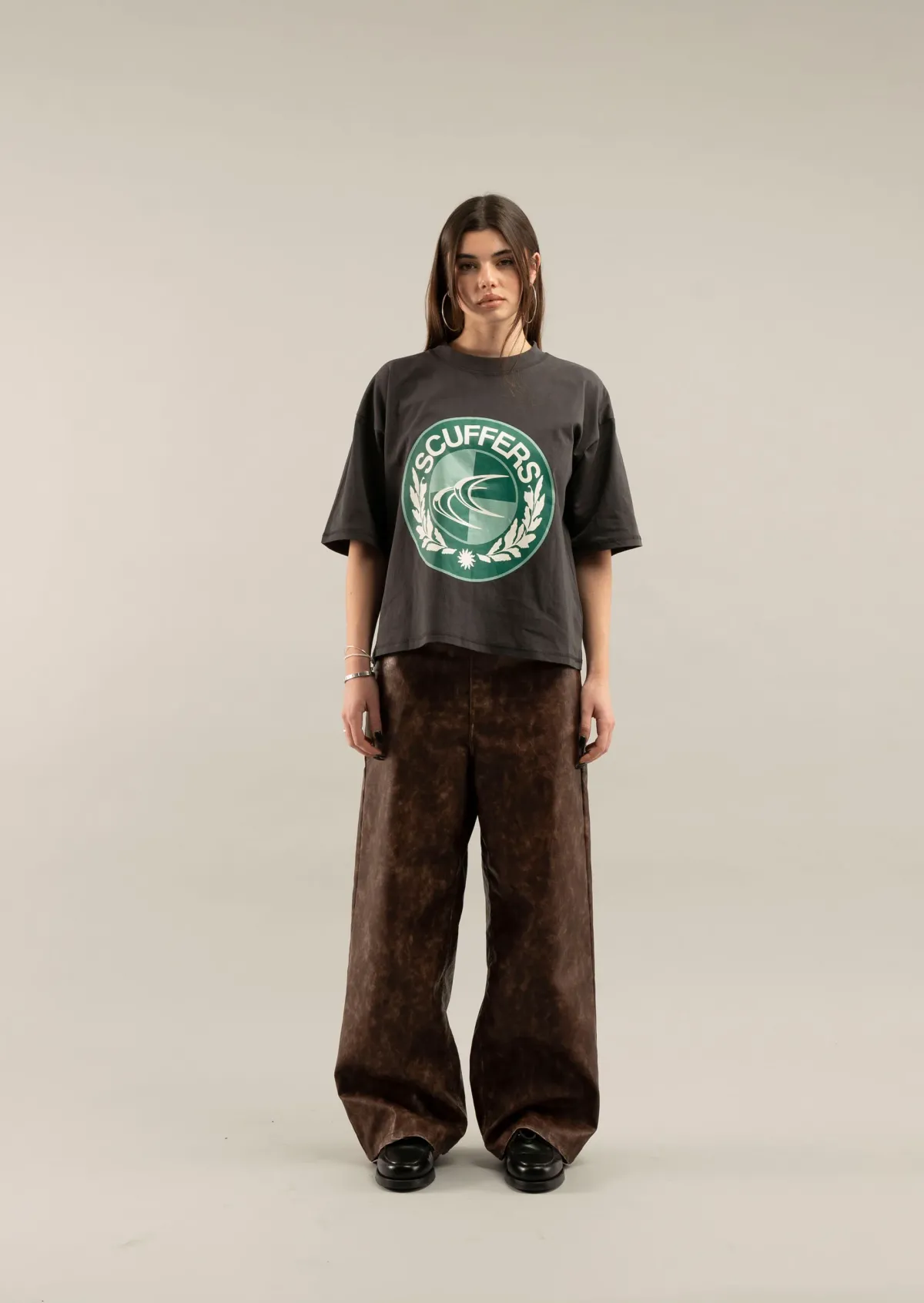 Scuffers Pants & Sweatpants^Leather Brown Jumbo Pants
