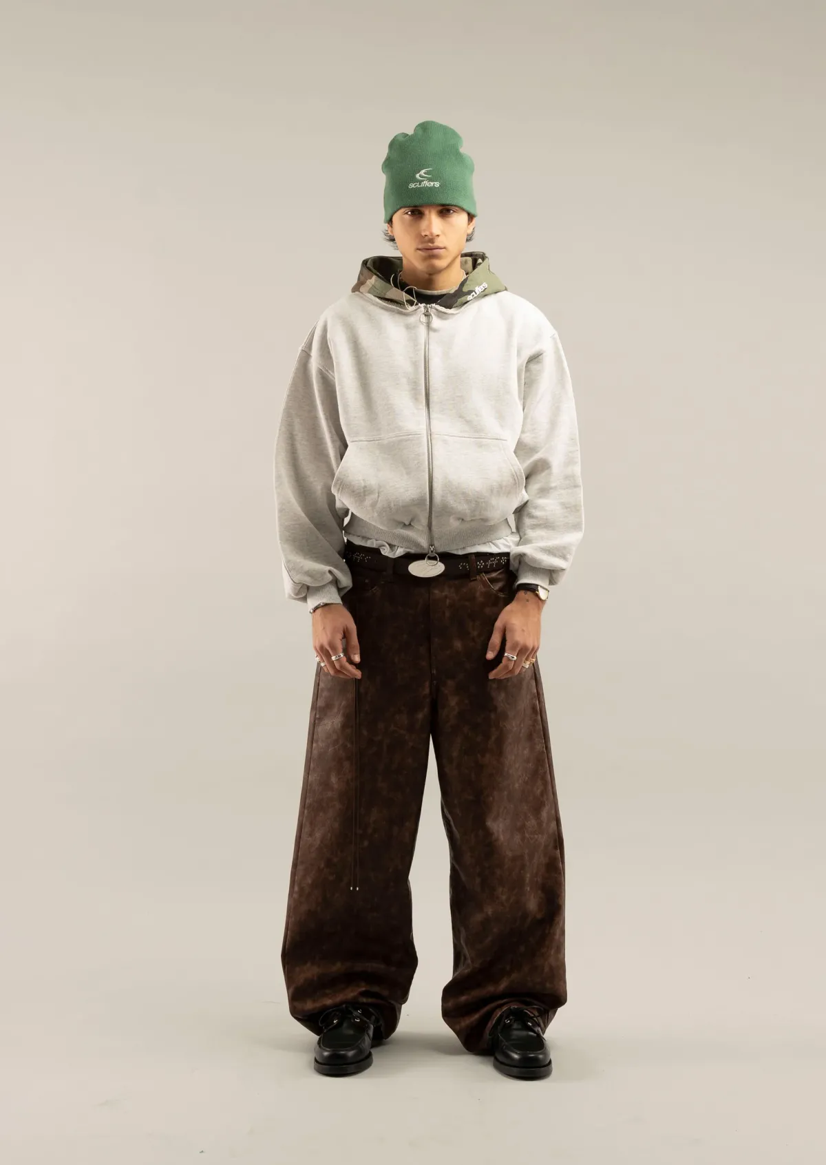 Scuffers Hoodies^Mask Light Grey Zipper