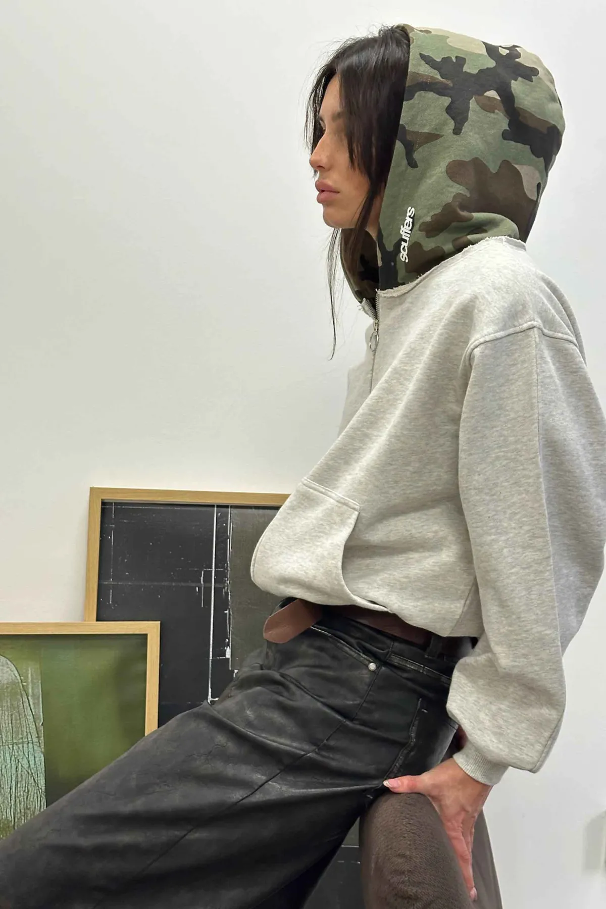 Scuffers Hoodies^Mask Light Grey Zipper