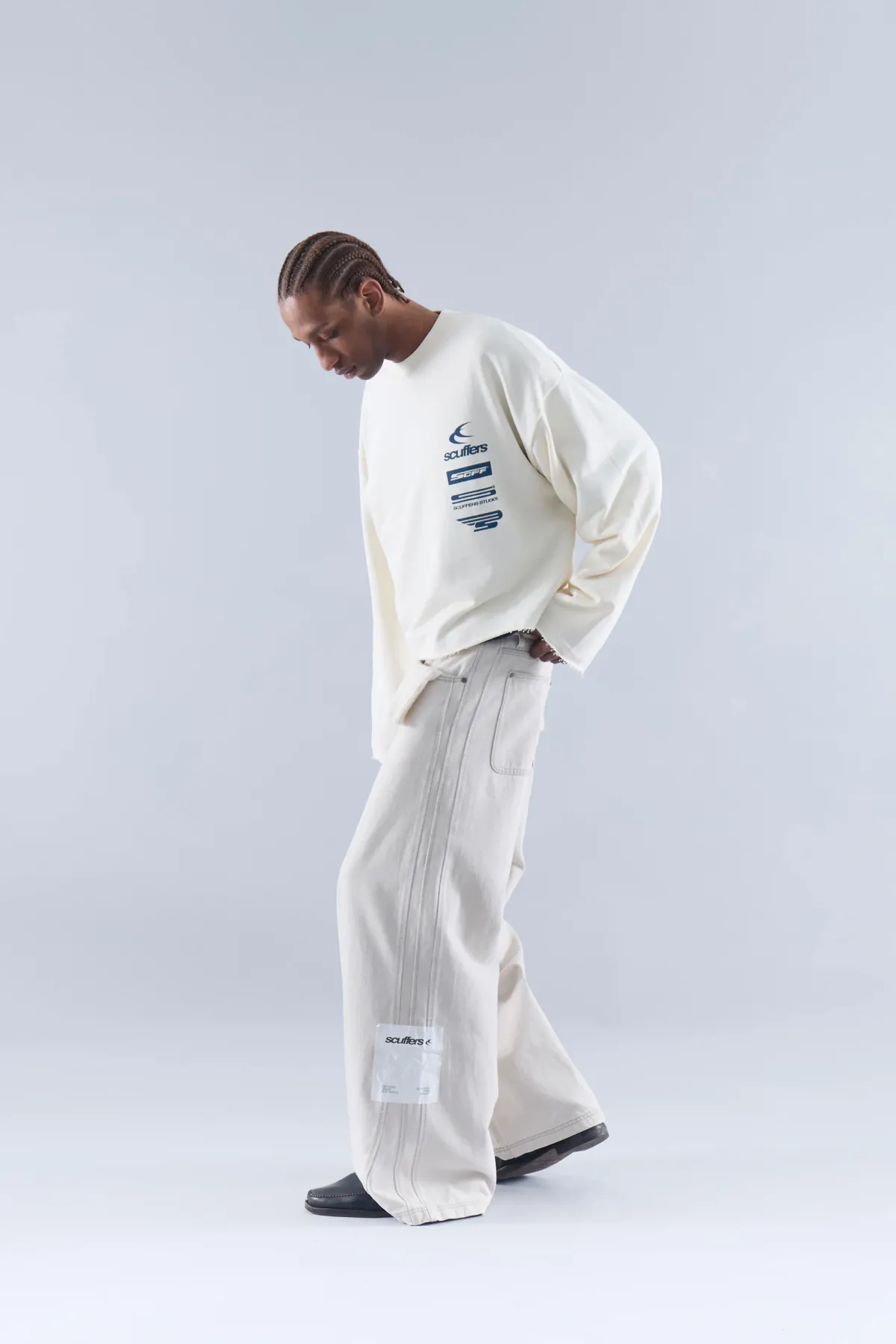 Scuffers Crewneck^Nascar Ecru Sweatshirt