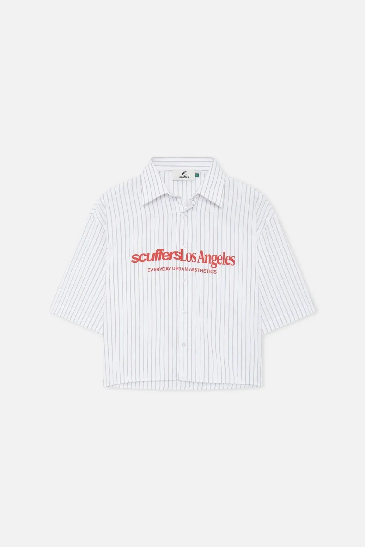 Scuffers Shirts & Polos^Not LA Yet Ecru Pinstripe Shirt