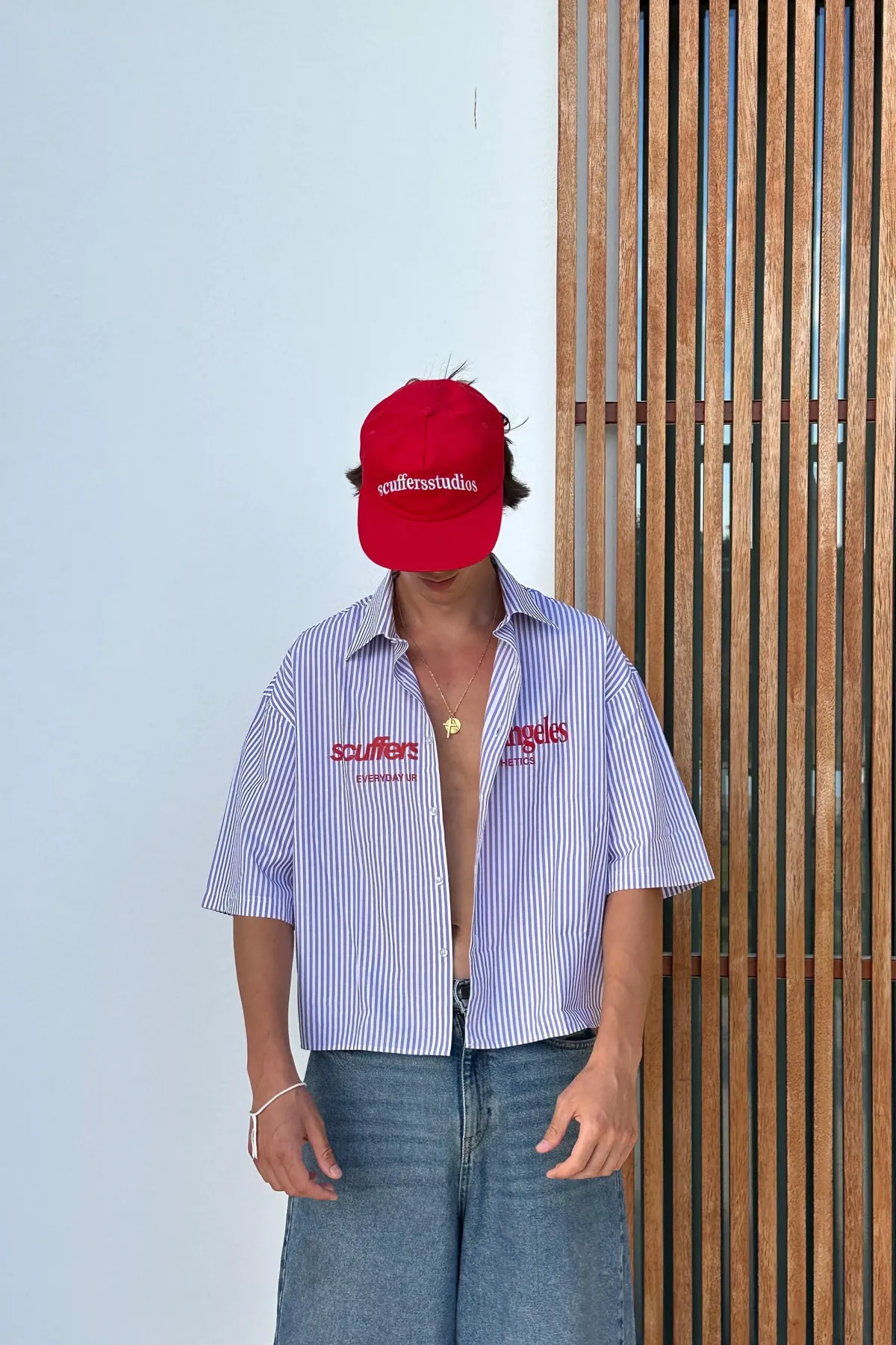 Scuffers Shirts & Polos^Not LA Yet Purple Striped Shirt