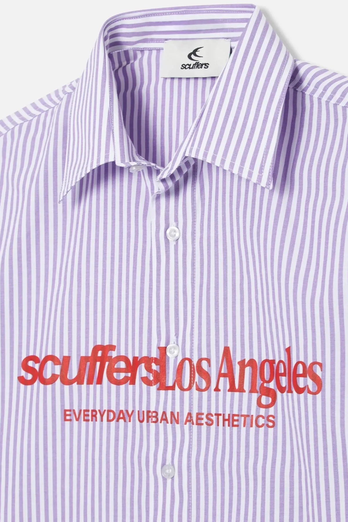 Scuffers Shirts & Polos^Not LA Yet Purple Striped Shirt