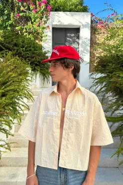 Scuffers Shirts & Polos^Not LA Yet Yellow Striped Shirt