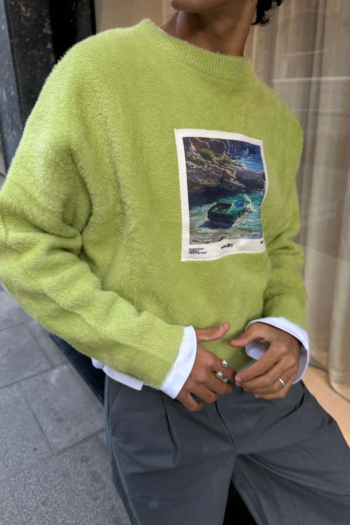 Scuffers Knitwear^Oil #1 Green Knit