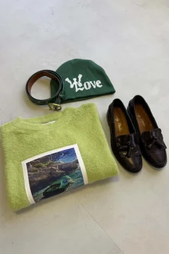 Scuffers Knitwear^Oil #1 Green Knit
