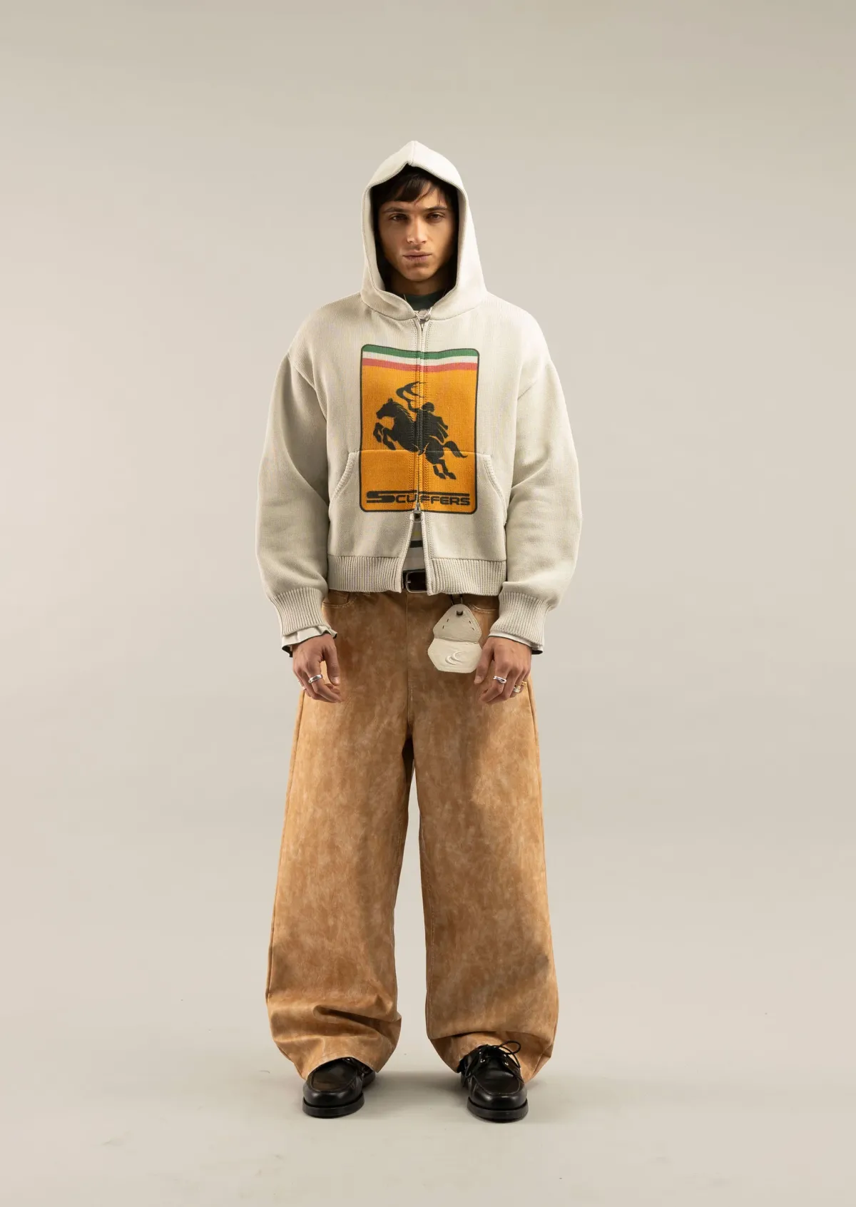 Scuffers Knitwear^Rarri Ecru Knit Zipper