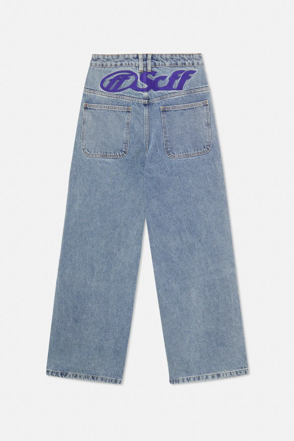 Scuffers Pants & Sweatpants^Ripped Oversized Washed Blue Jeans