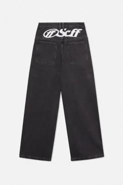 Scuffers Pants & Sweatpants^Ripped Oversized Washed Black Jeans