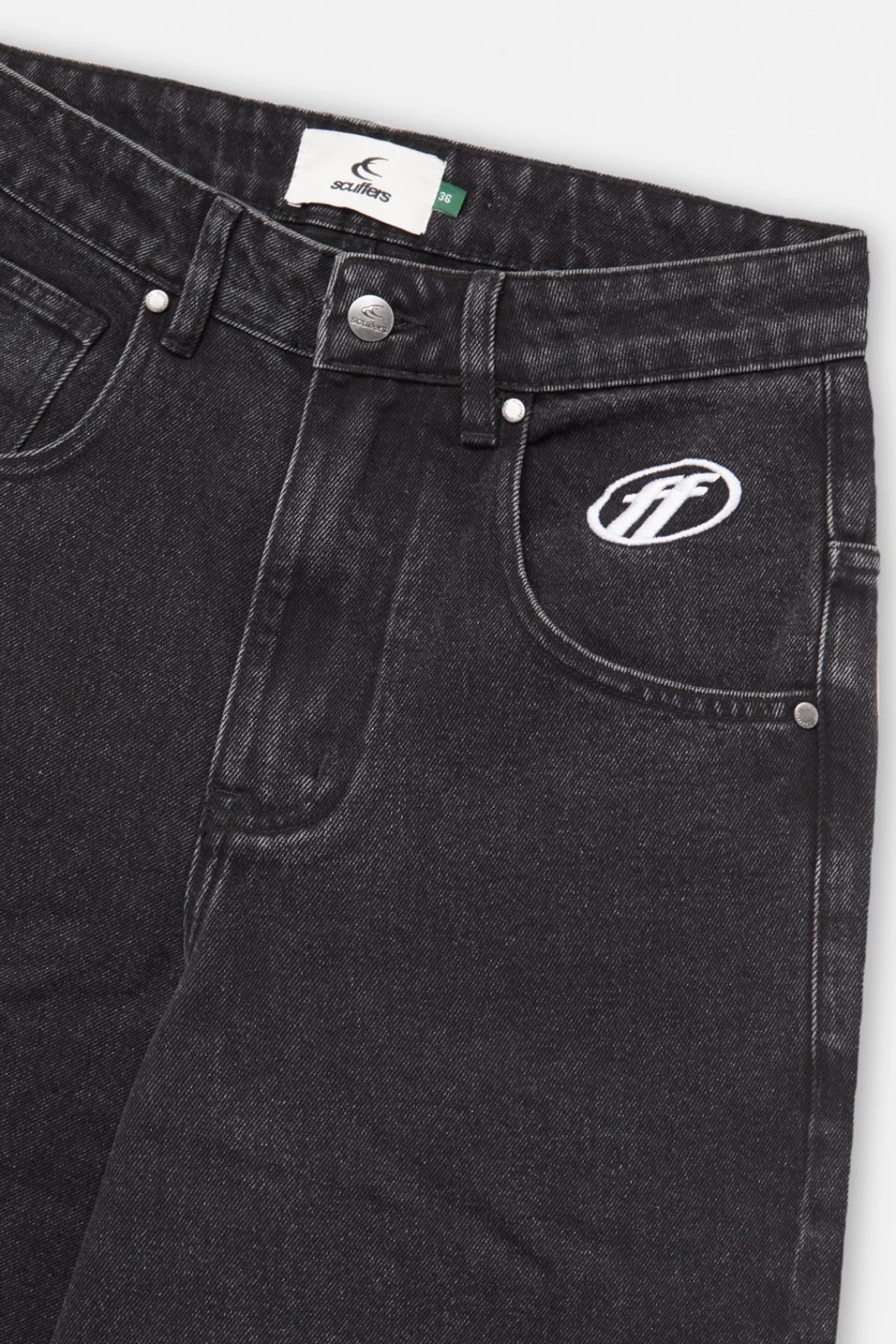 Scuffers Pants & Sweatpants^Ripped Oversized Washed Black Jeans