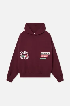 Scuffers Hoodies^Romeo Burgundy Hoodie