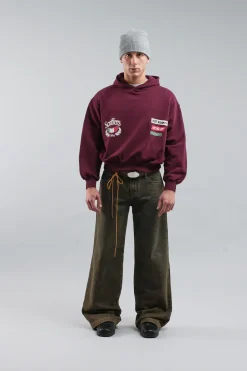 Scuffers Hoodies^Romeo Burgundy Hoodie