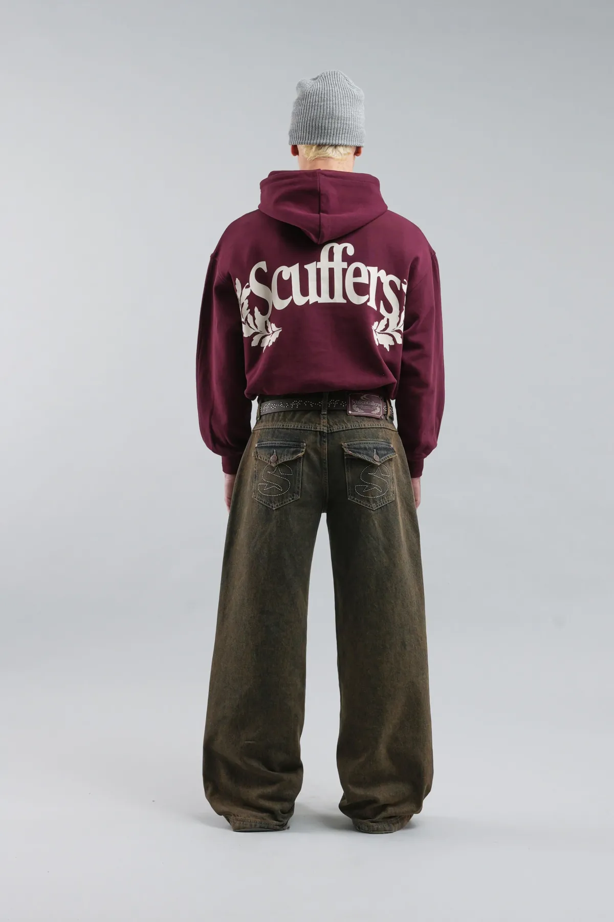 Scuffers Hoodies^Romeo Burgundy Hoodie