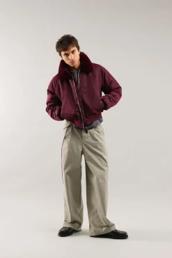 Scuffers Outerwear^SCFF Burgundy Bomber Jacket