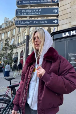 Scuffers Outerwear^SCFF Burgundy Bomber Jacket