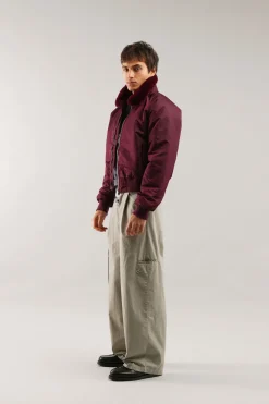 Scuffers Outerwear^SCFF Burgundy Bomber Jacket
