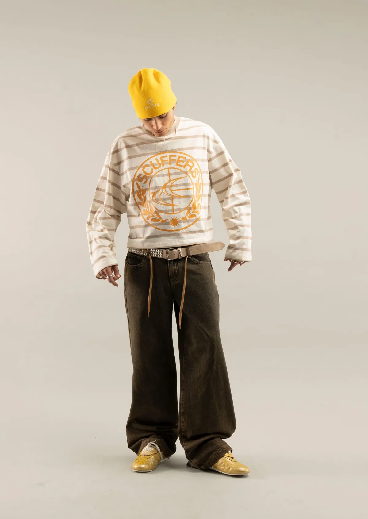 Scuffers Long Sleeves^Shield Brown Striped Longsleeve