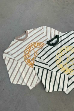 Scuffers Long Sleeves^Shield Green Striped Longsleeve