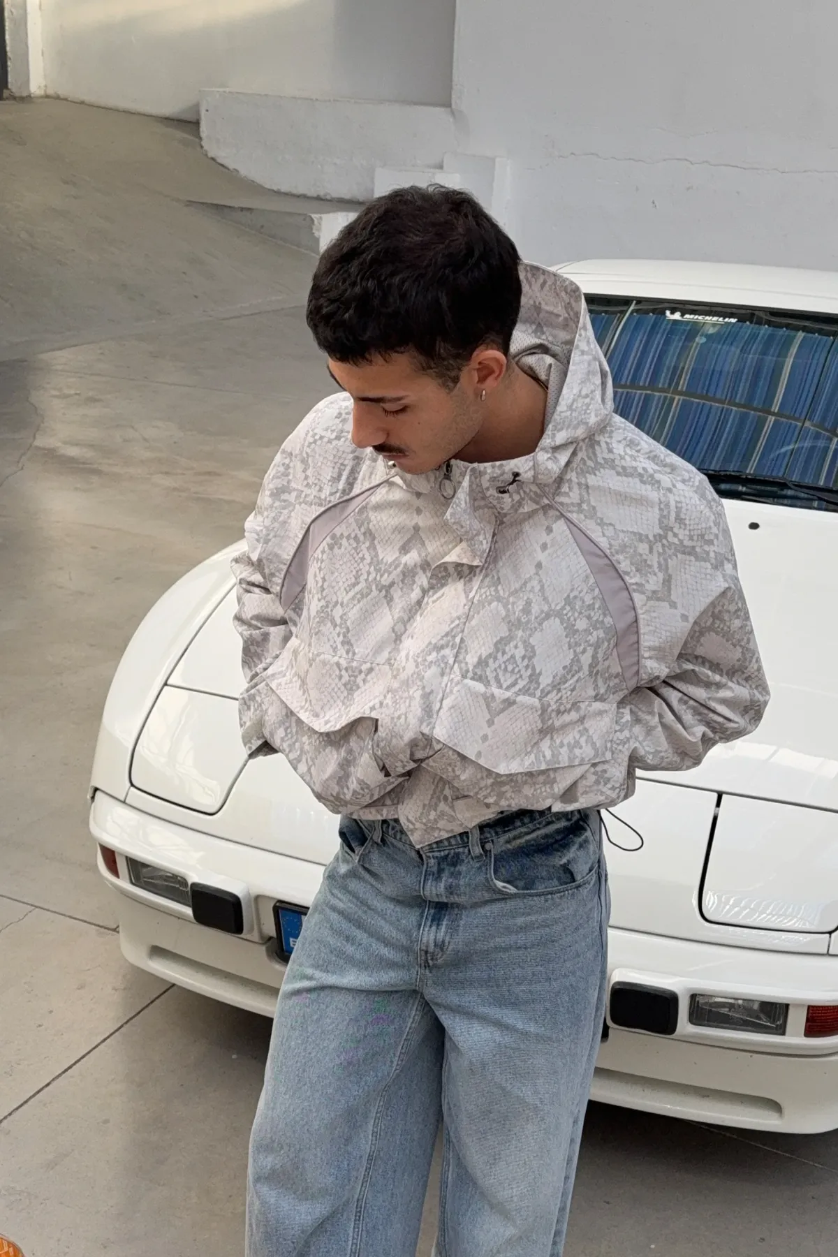 Scuffers Outerwear^Snake Light Grey Windbreaker