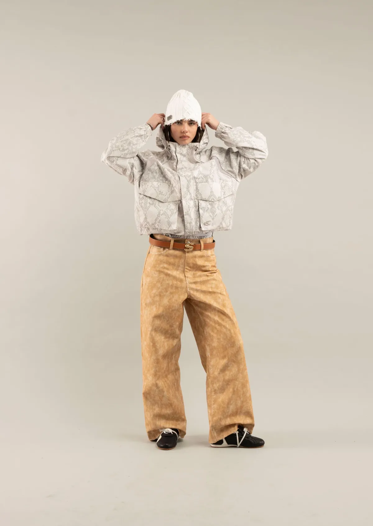 Scuffers Outerwear^Snake Light Grey Windbreaker
