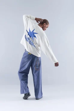 Scuffers Crewneck^Star Sweatshirt Ecru