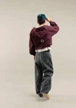 Scuffers Hoodies^Stone Burgundy Zipper