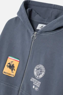 Scuffers Hoodies^Stone Light Blue Zipper