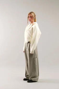 Scuffers Knitwear^Venice Ecru Knit Zipper